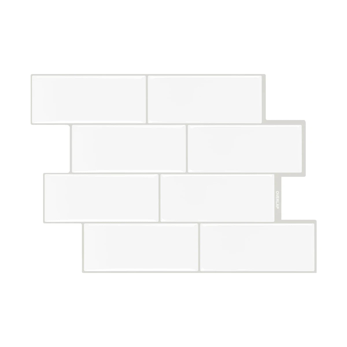 10-Sheets Subway Tile Kitchen Backsplash Wall Sticker Wallpaper Tile Home Decor Wall Stickers Peel and Stick Wall Tile
