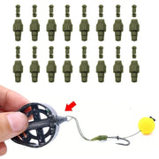 50pcs Carp Fishing Accessories Method Feeder Connector Inline Quick Change Bead for Fish Hair Rig Bait Cage Stop Bead End Tackle