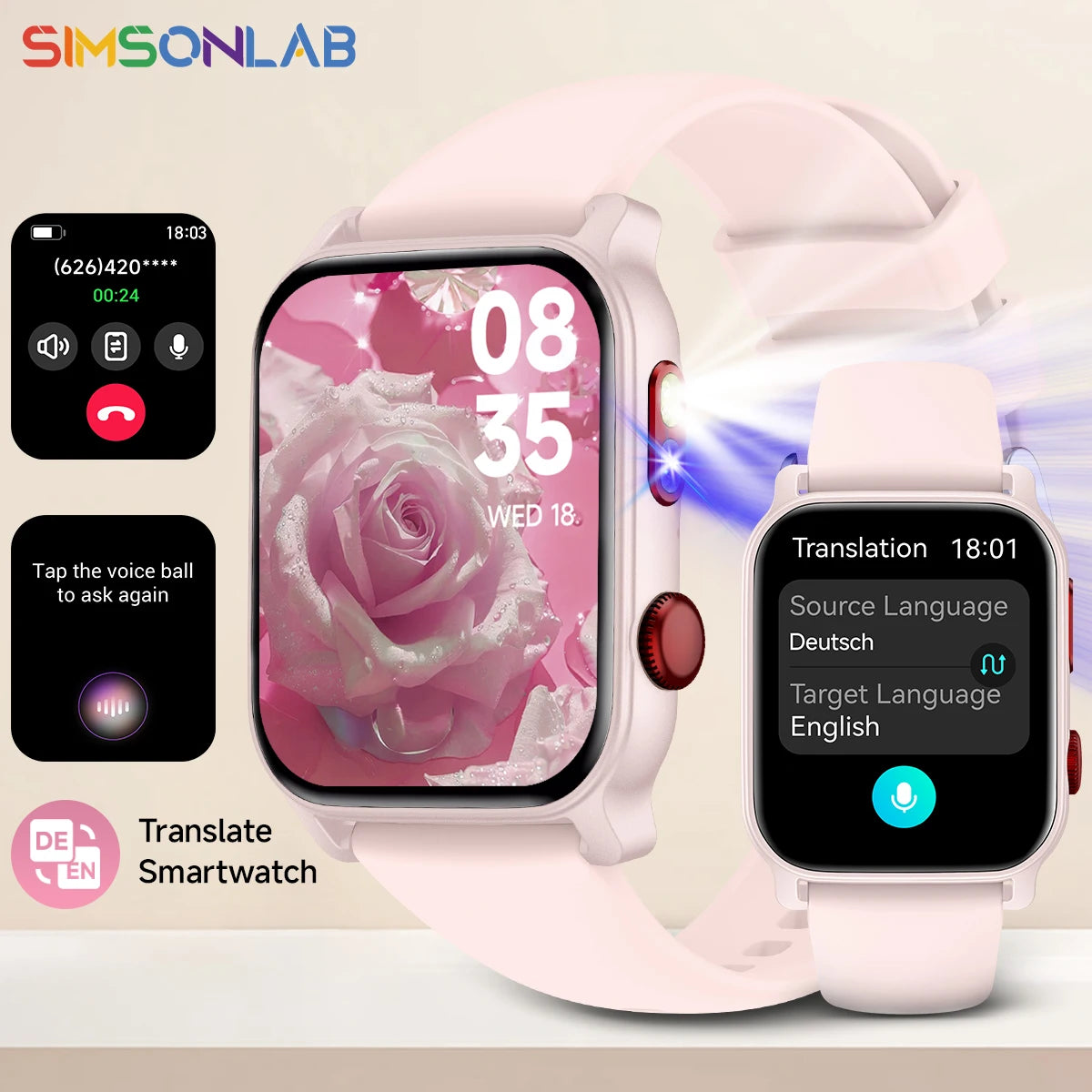 IP68 100 Sports Multi-function Translation AI Smart Watch