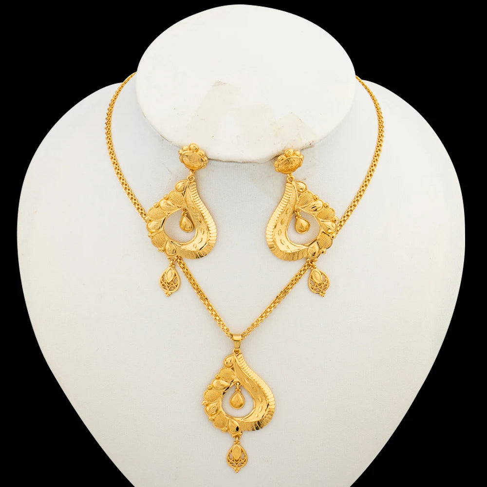 18k Italian Gold Jewelry Set - Party &amp; Engagement