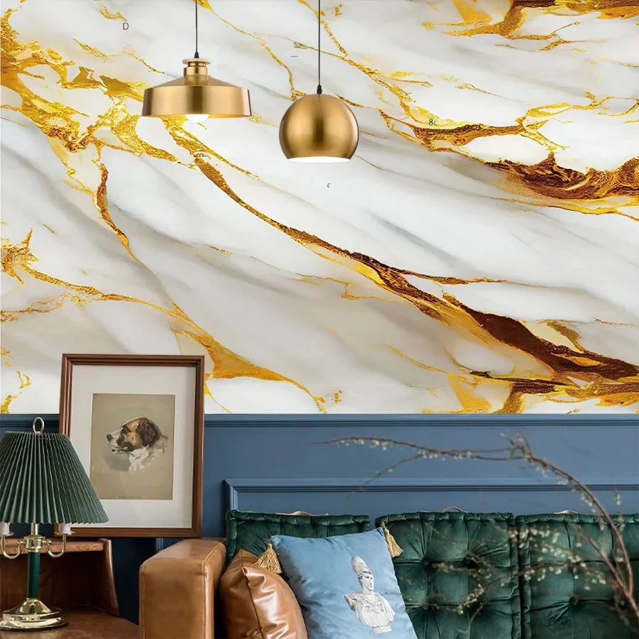 PVC Self-Adhesive Stone Pattern Wallpaper for Kitchen Decoration