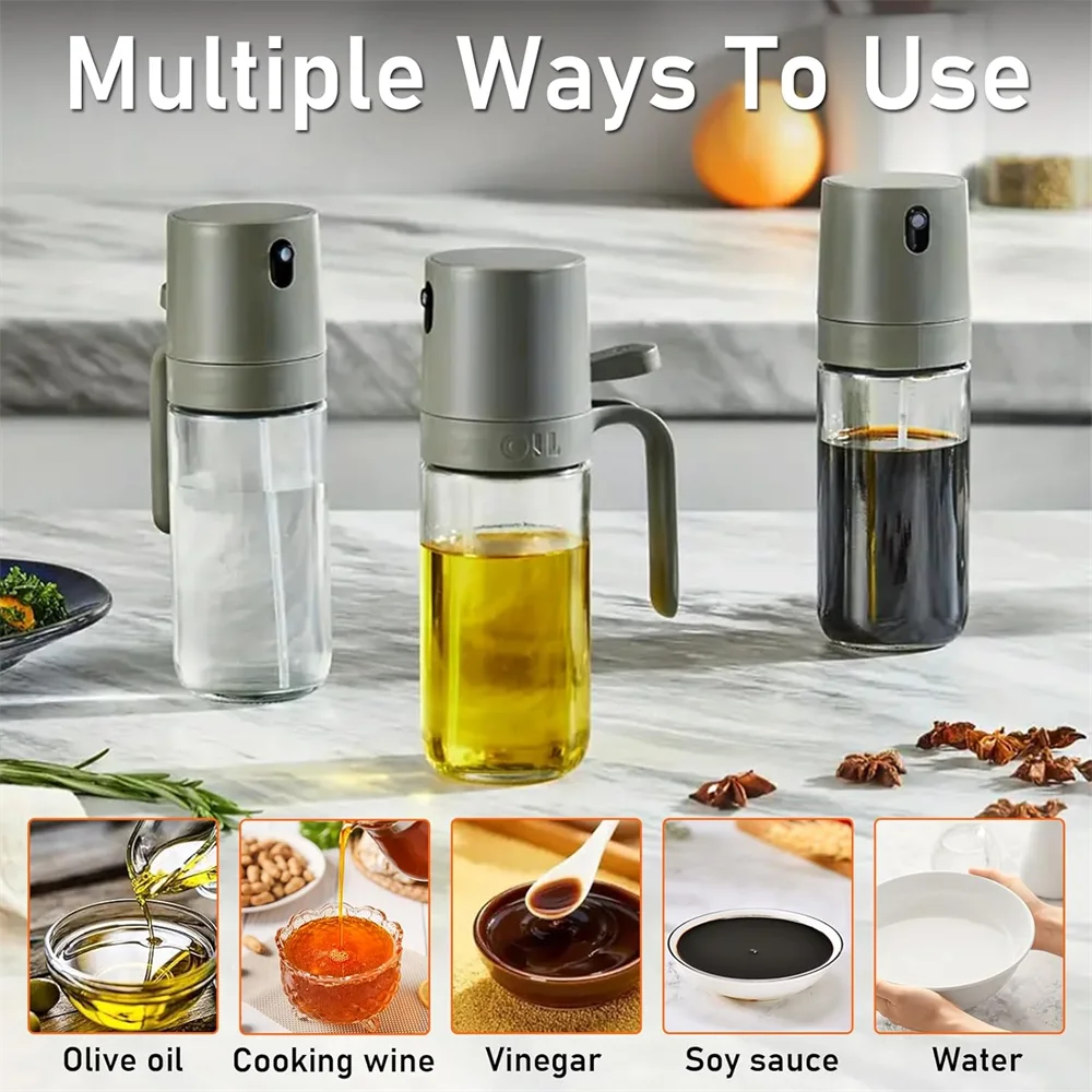 250ml Oil Spray Bottle &amp; Oil Brush For Air Fryer Grill