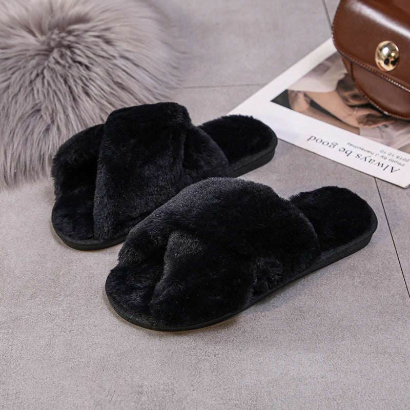 Warm Furry Slippers - Women &amp; Men, Indoor Wear 20024