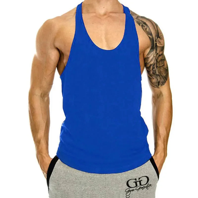 Men's Gym Tank Top 100% Cotton Cool Fit Body