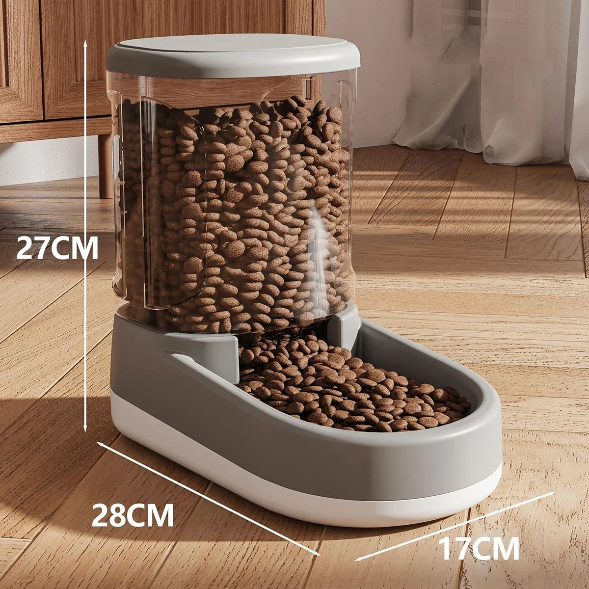 3.8L Large Capacity Pet Feeder Water Modern Design Dispenser Food Grade PP Material Anti Slip Bottom Design for Dog Cat Feeding - Daisan Mart