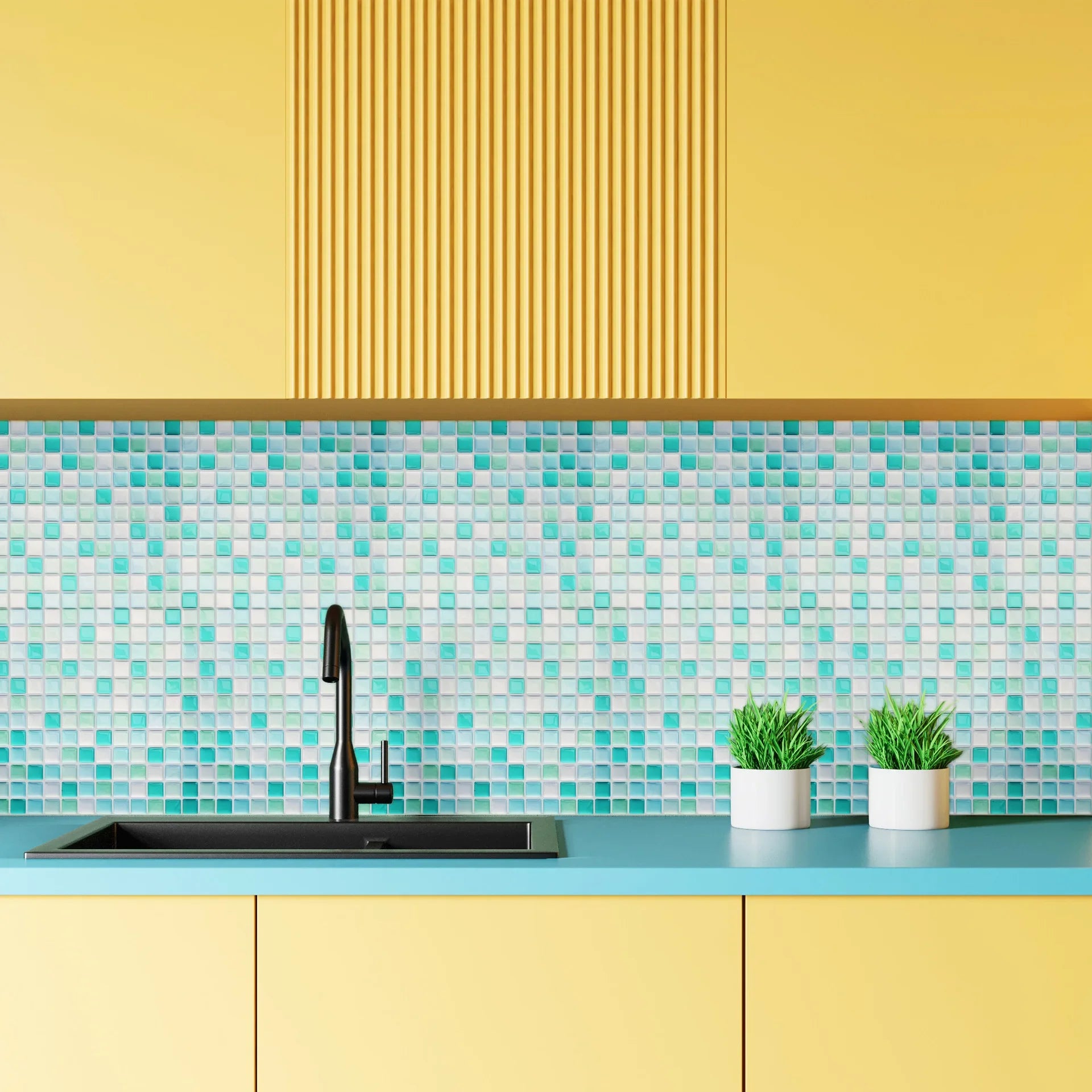 Crystal Mosaic Tile Wall Sticker 5/10PCS 3D Self Adhesive Waterproof DIY Backsplash Wallpaper Bathroom Kitchen Home Decoration