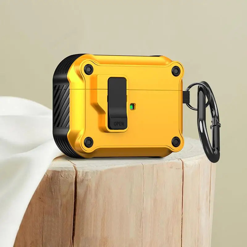 Security Lock Cover for AirPods Pro 3 2025 Case for AirPods Pro3 Pro 3rd Gen 2025 Cases Shockproof PC Headphone Fundas With Hook