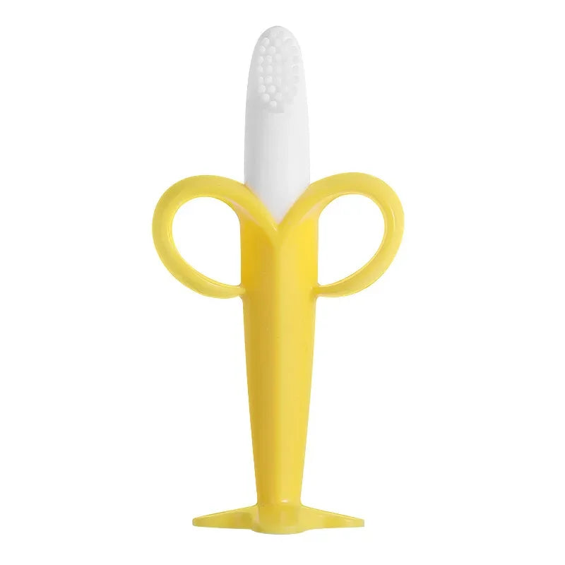 Bàn Chải & Gặm Nướu Hình Chuối Cho Bé 2in1 Silicone - Daisan Mart
