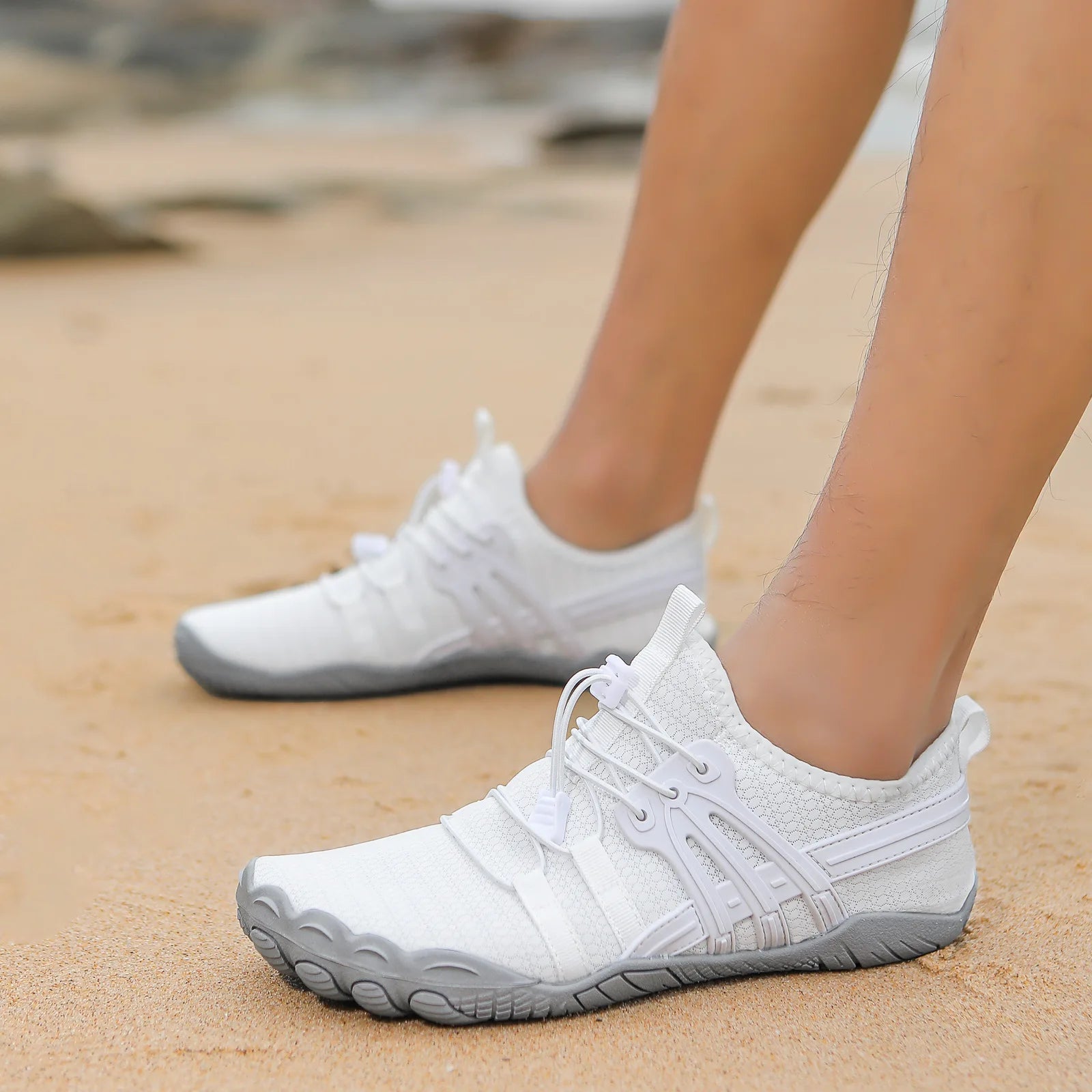 Giày Bơi Lội Trẻ Em Nữ 5 Ngón Lưới Thoáng Sắc Màu