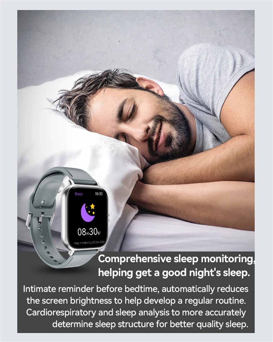 Đồng Hồ Thông Minh 1.44 Đo Huyết Áp, Oxy, Gọi Bluetooth