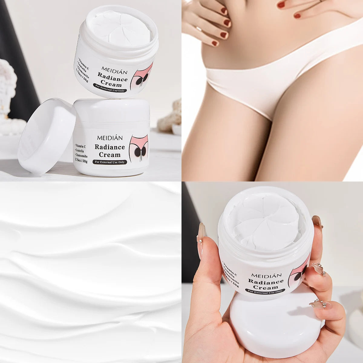 Fast Whitening Cream for Private Areas, Armpits, Thighs, and Knees