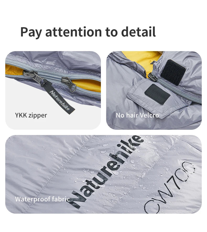 Naturehike CW700 Ultralight Duck Down Sleeping Bag 650FP