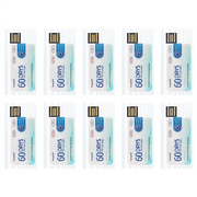 Mười USB màu trắng-xanh với chữ "60 DAYS," xếp thành hai hàng trên nền trắng.