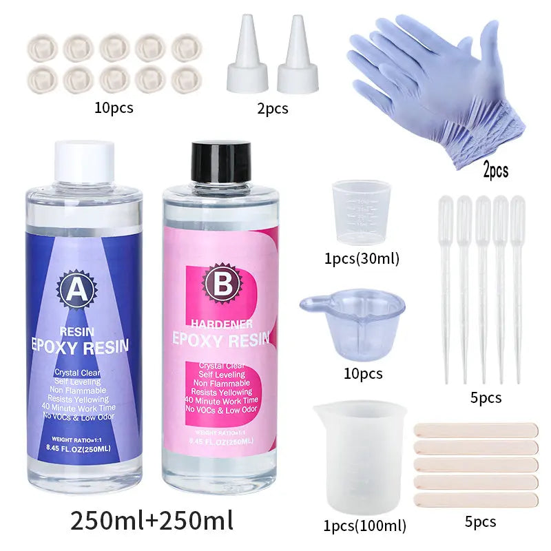 Clear Epoxy Glue Kit - DIY Crafts &amp; Jewelry