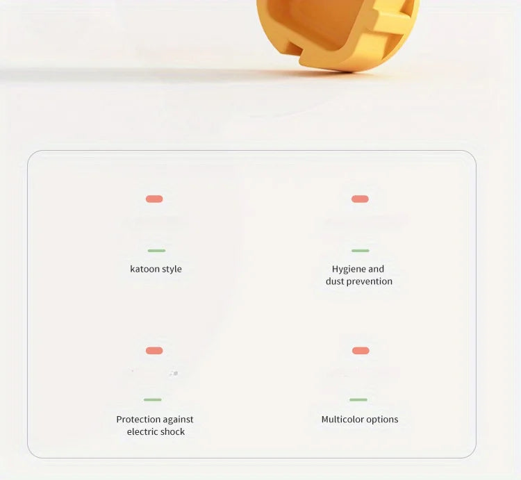 European Standard Socket Protective Cover Silicone 2-hole 2-phase Power Socket Plug European-style Anti-electric Shock Dust