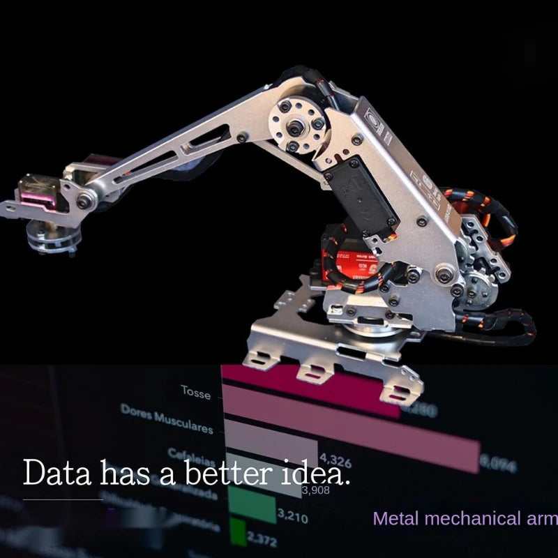 New 6 Dof Robotic Arm Manipulator Industrial Robot Model with MG996R Servos for Arduino Robot Arm DIY Kit Suction Cup STEM Toys - Daisan Mart