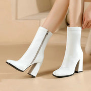 Plus Size Stretchy High Heels Black and White