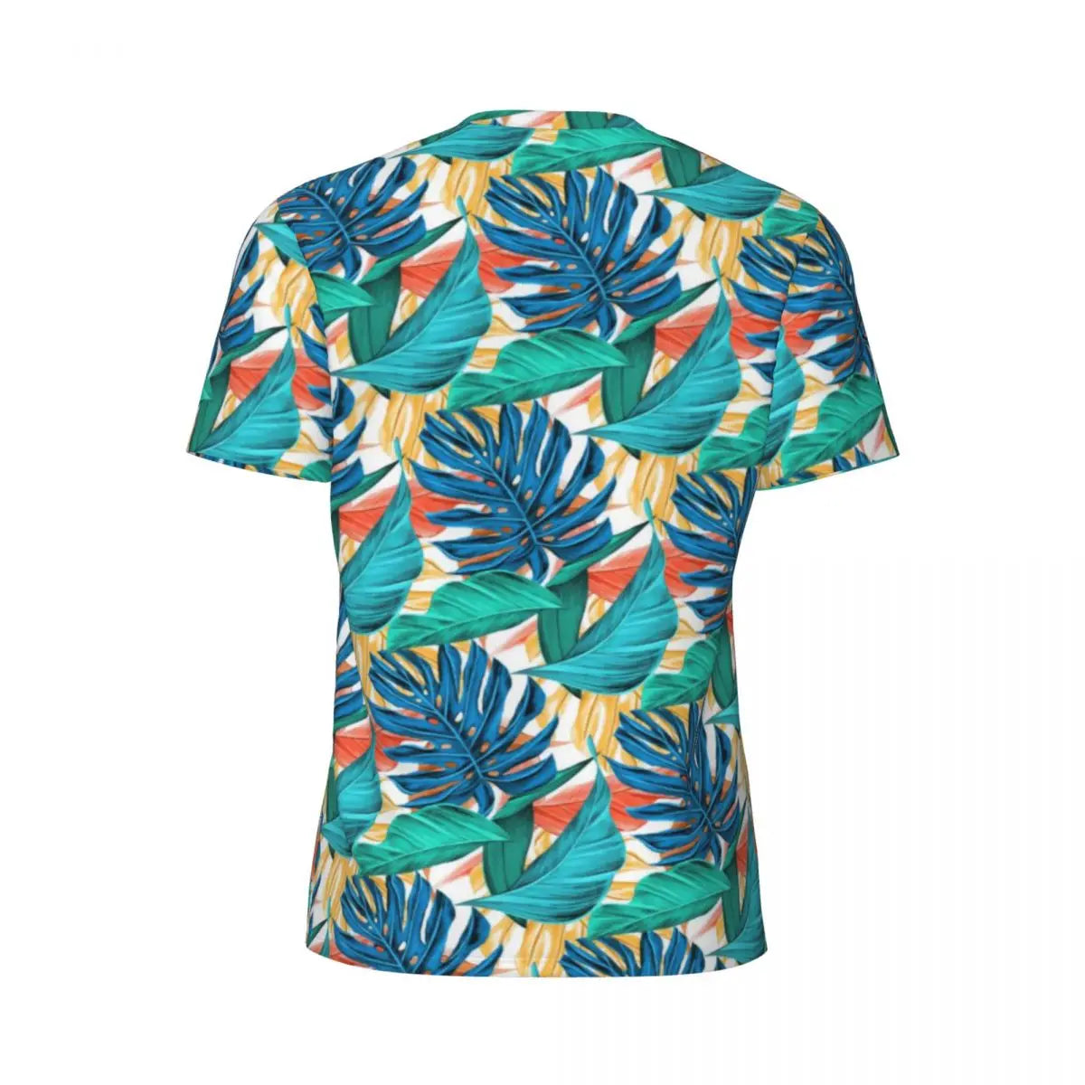 Áo Thun Nam Họa Tiết Lá Nhiệt Đới Màu Sắc Cá Tính