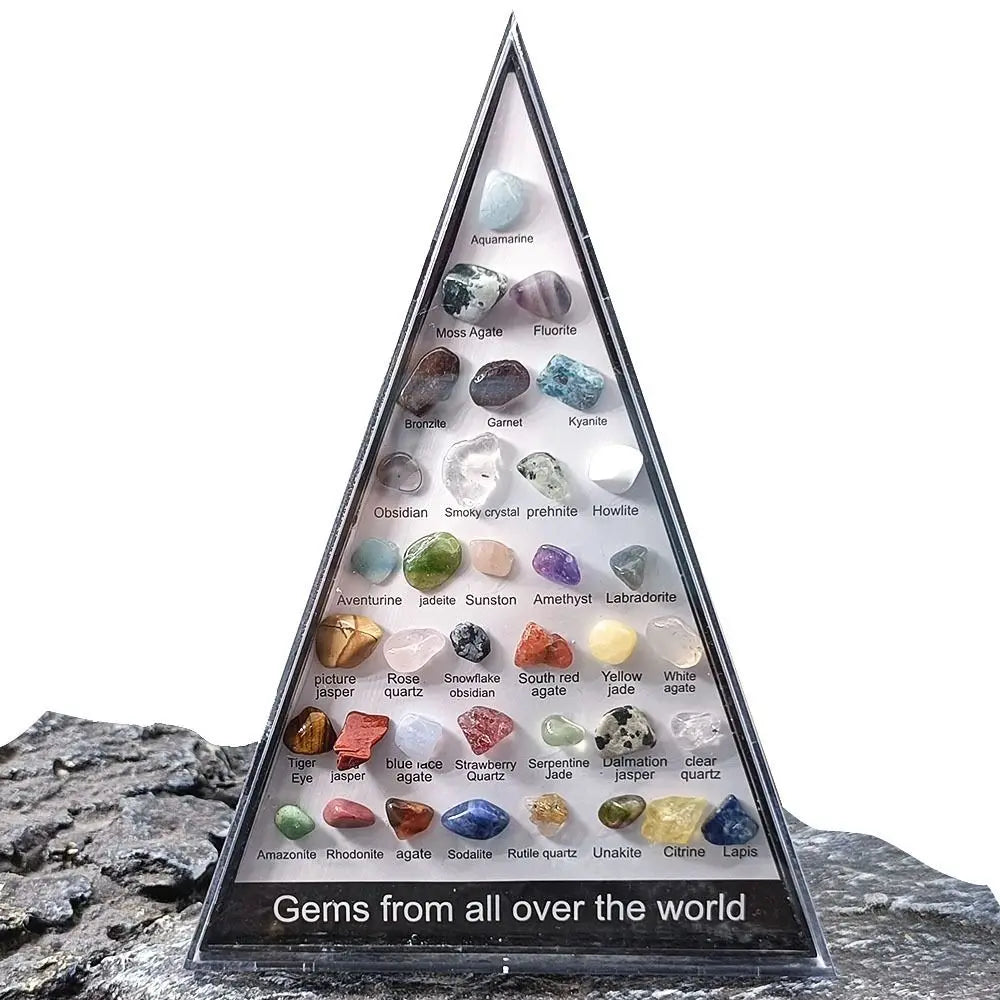 36 Unique Triangular Natural Gemstone Set