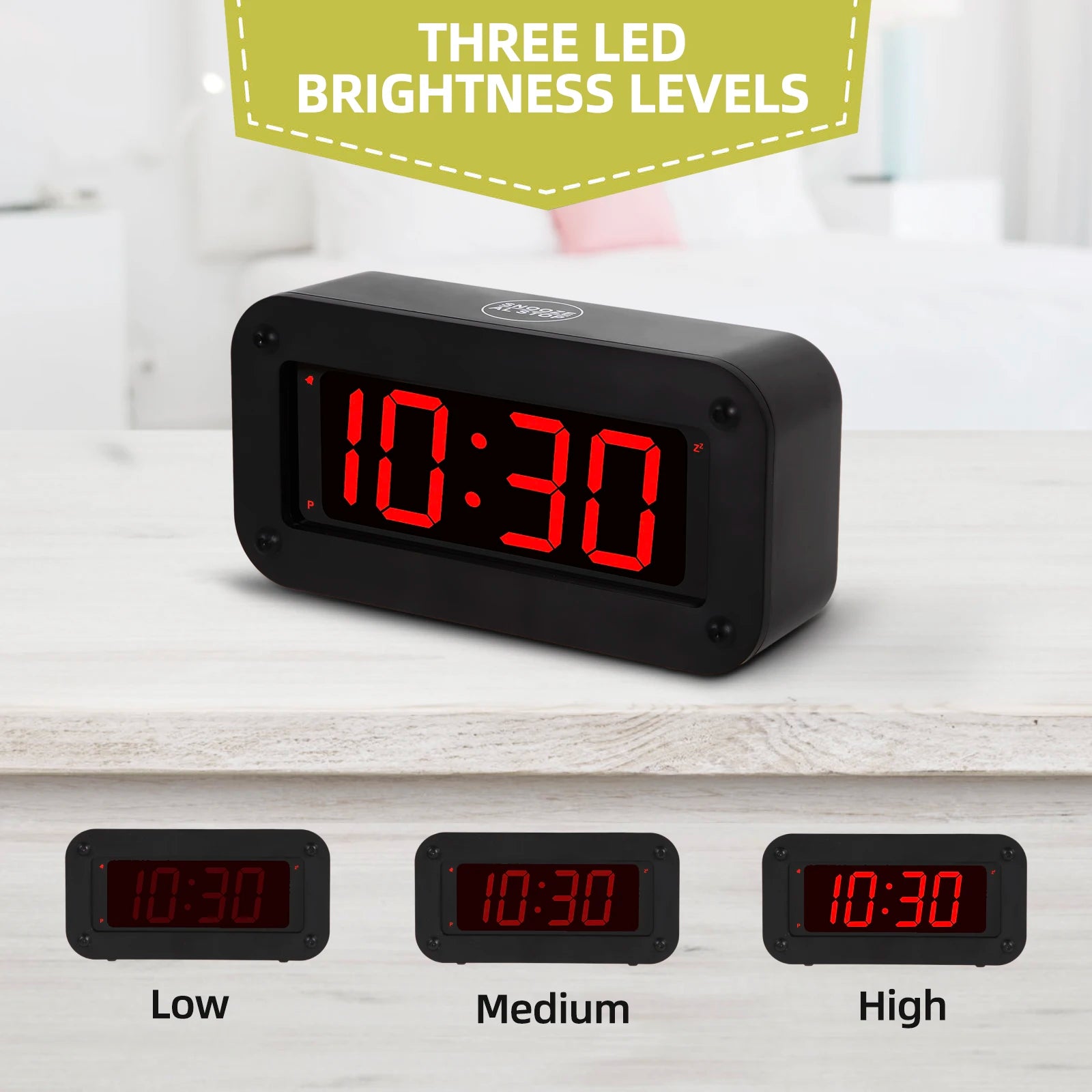 Đồng hồ báo thức mini đa năng, pin & cáp, sáng tùy chỉnh