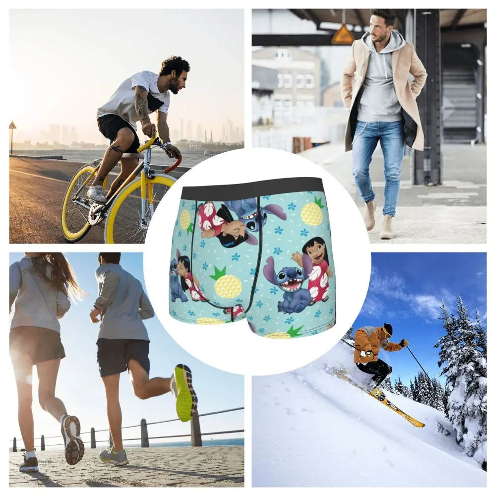 Quần Sịp Nam Lilo Stitch Thoải Mái Phong Cách Anime