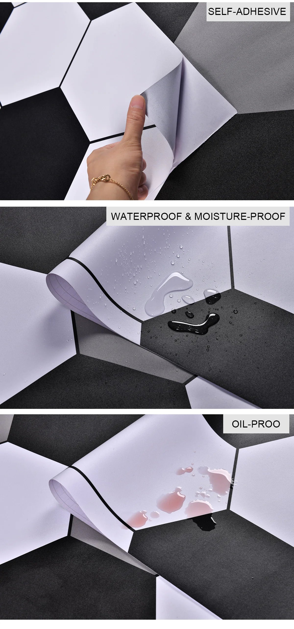 Sticker Chống Trượt Chống Thấm Dầu Nhà Bếp PVC 5M