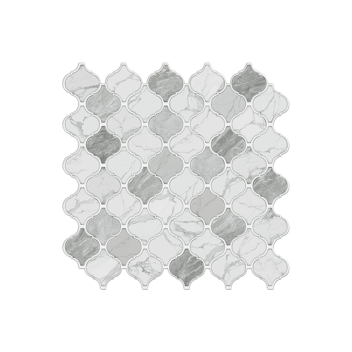 1/6/12PCS Fresh and Simple Marble Tile Stickers Waterproof Self Adhesive Kitchen Living Room Wall Stickers Home Renovation Decor
