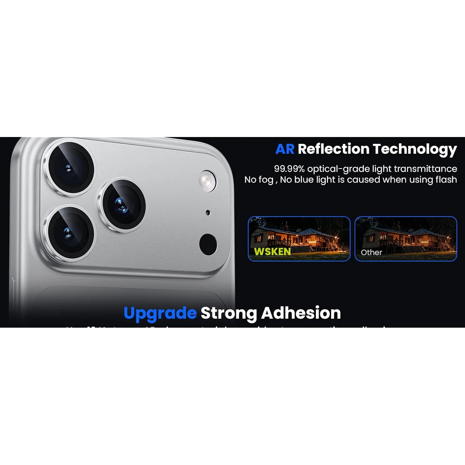 For iPhone17 Pro Max Mobile Phone Camera Lens Protector - [Strong Adhesion] Metal Aluminum Alloy Tempered Glass, Silver Titanium