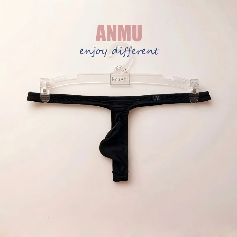 Bikini Sexy Low Waist Thongs Ice Silk Solid Upward Penis Pouch Modern Mini Underwear For Men