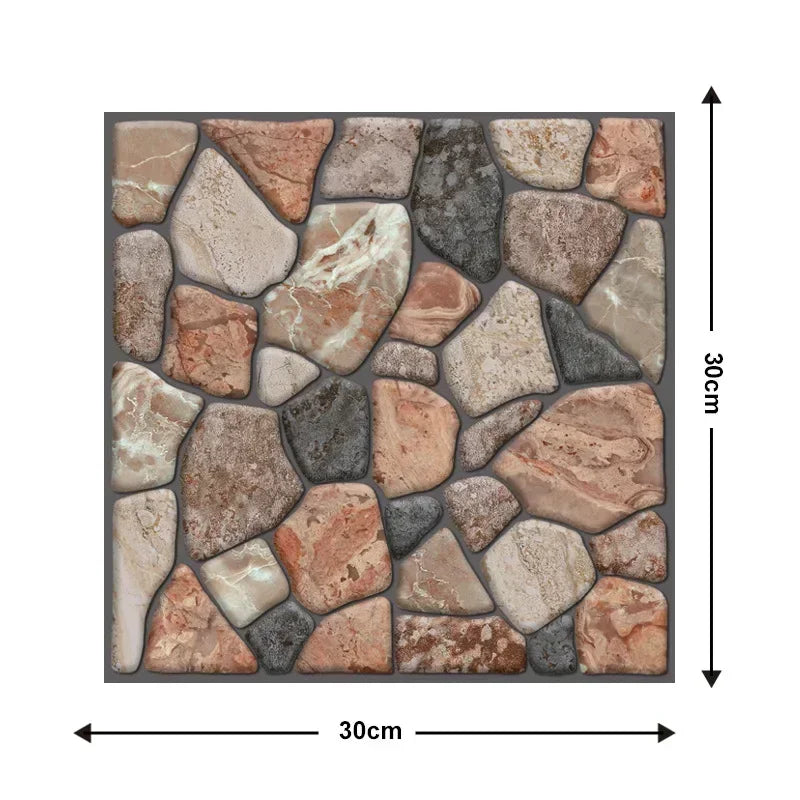 5/10PCS Stereo Wall Stickers Self-adhesive Wallpaper Brick Pattern Creative Stick Heatproof Vinyl Waterproof Kitchen Home Decor