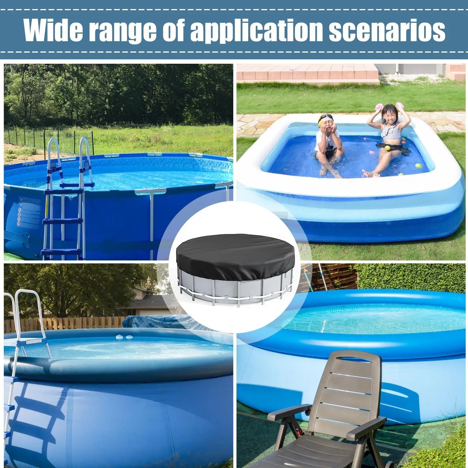Tấm Bạt Tròn Che Hồ Bơi Gấp Gọn - Bảo Vệ & Chống Bụi