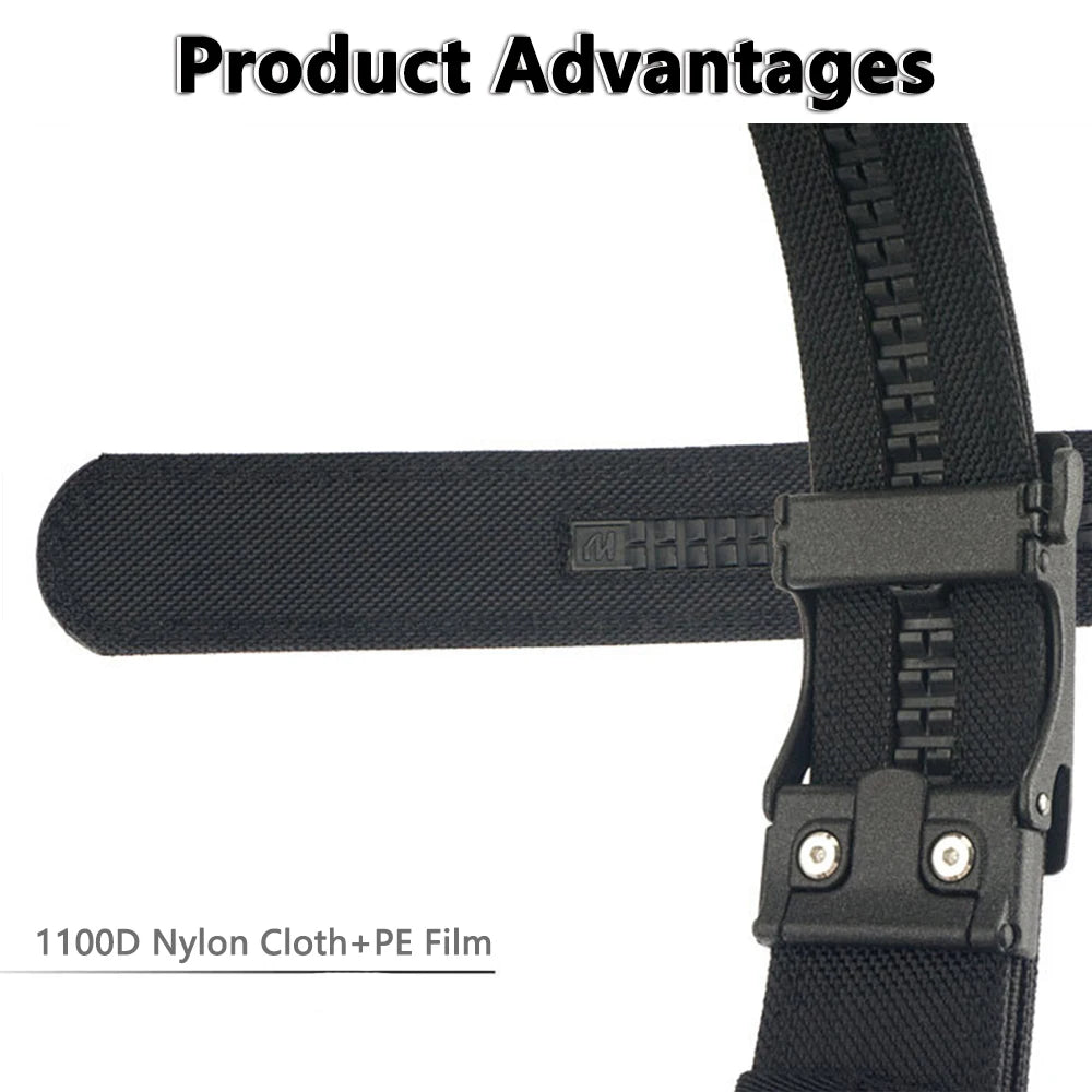 Thắt lưng nam TUSHI 3.8cm vải nylon dày đa năng tự động - Daisan Mart