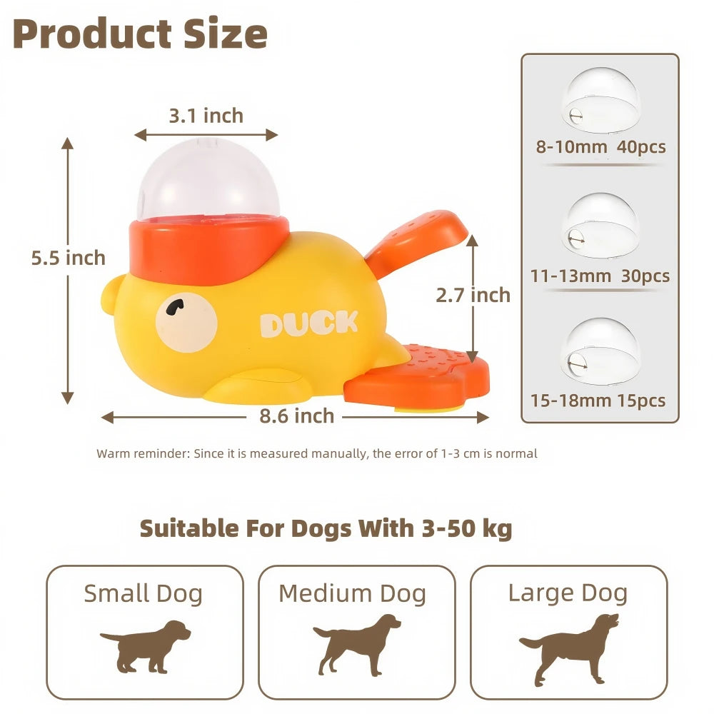 Duck-Shaped Pet Feeder Food Treat Dispenser Cat and Dog Relieve Boredom Intelligence Interactive toys Trainer Automatic Feeder
