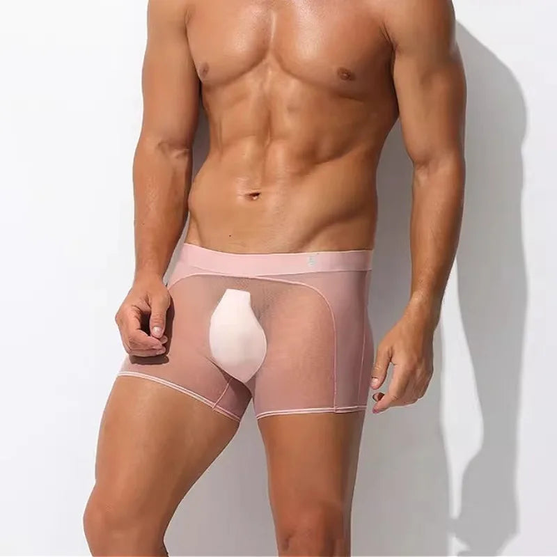 Quần Lót Nam Siêu Mỏng Lưới Thoáng Mát Ice Silk