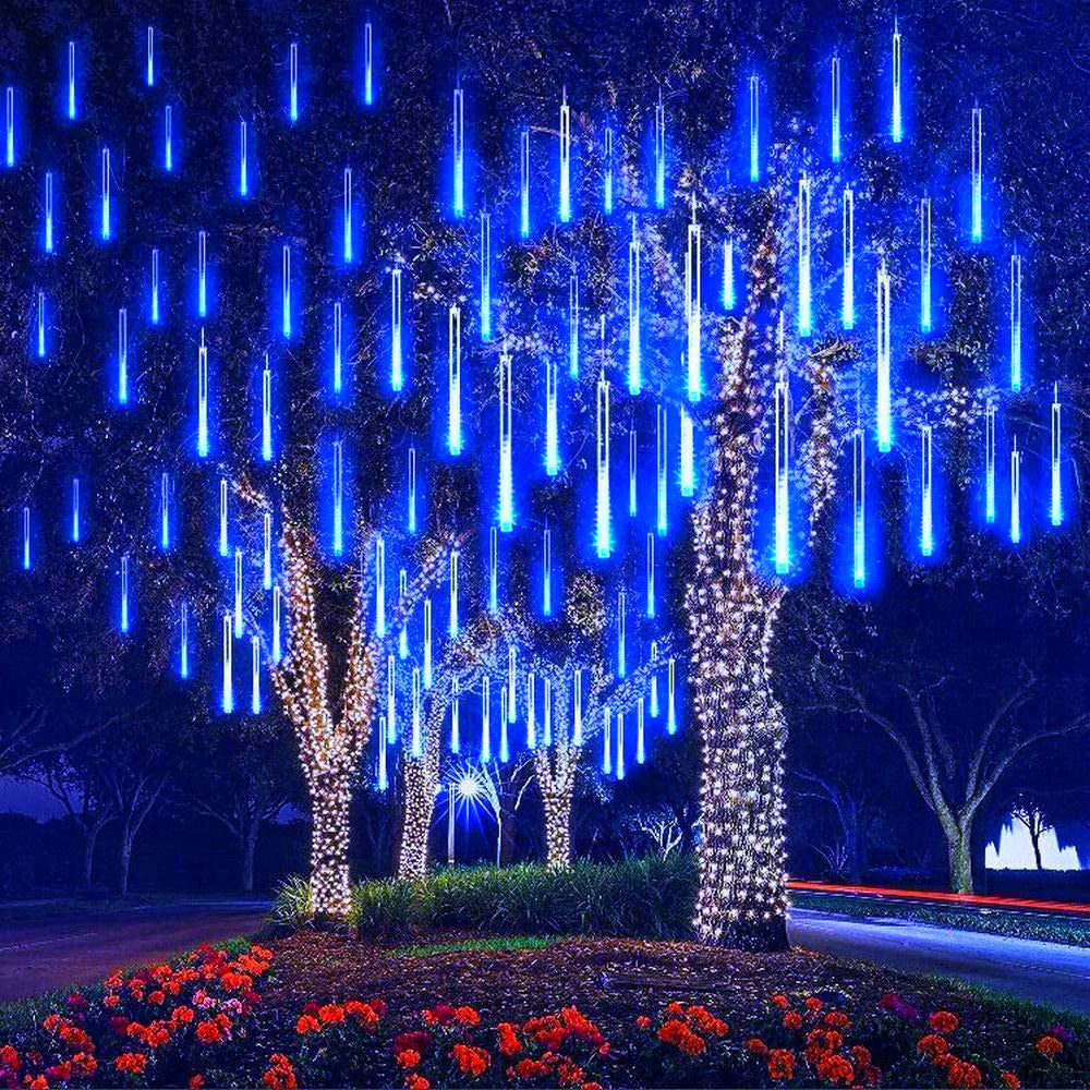 8 Tube Starry Shower LED Lights for Outdoor Christmas Decoration