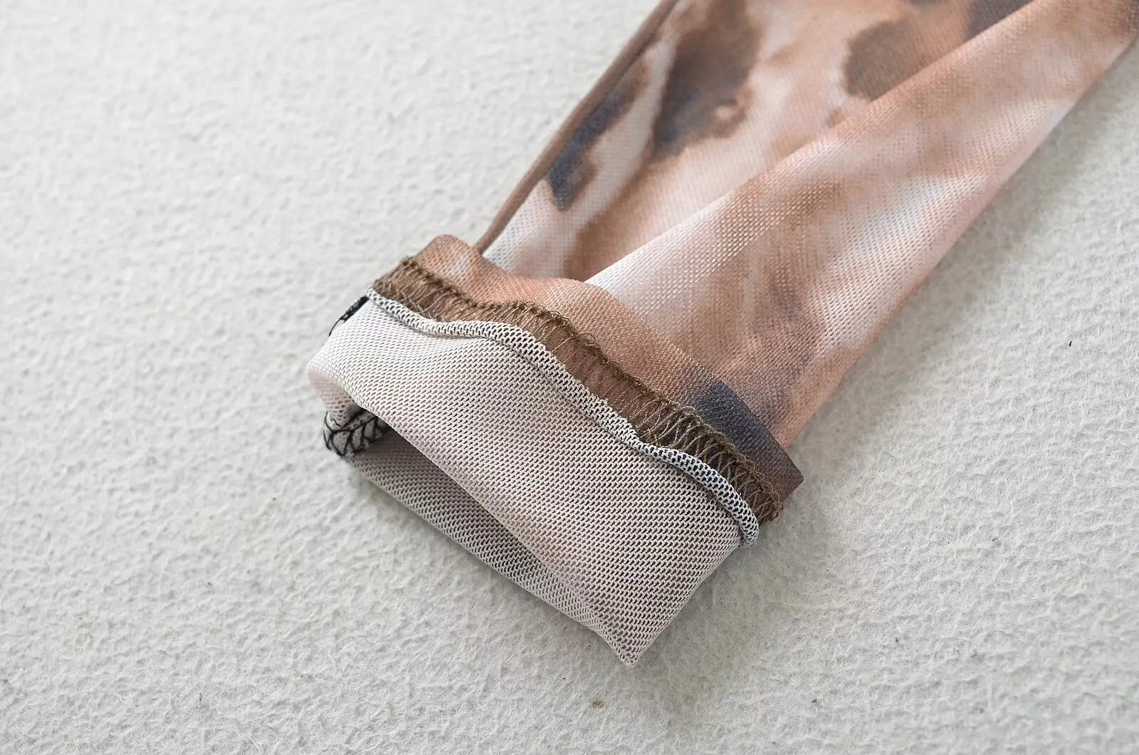 Sexy 2-Color Ombre Mesh Long Sleeve Bodysuit 2025