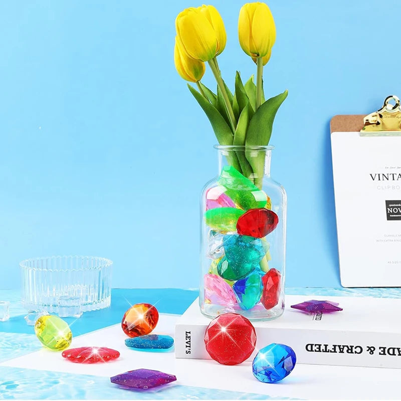 Simulated Goldfish/Gemstone Plastic Summer Pool Decoration Fishing Accessory Diving Prop Entertainment Water Play Equipment TMZ