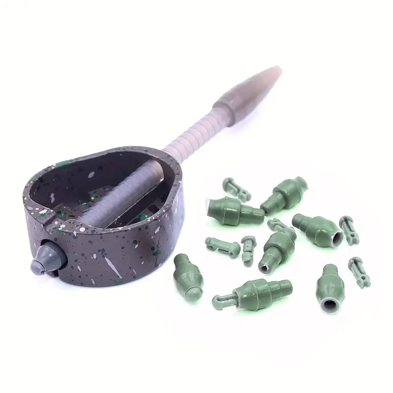 50pcs Carp Fishing Accessories Method Feeder Connector Inline Quick Change Bead for Fish Hair Rig Bait Cage Stop Bead End Tackle