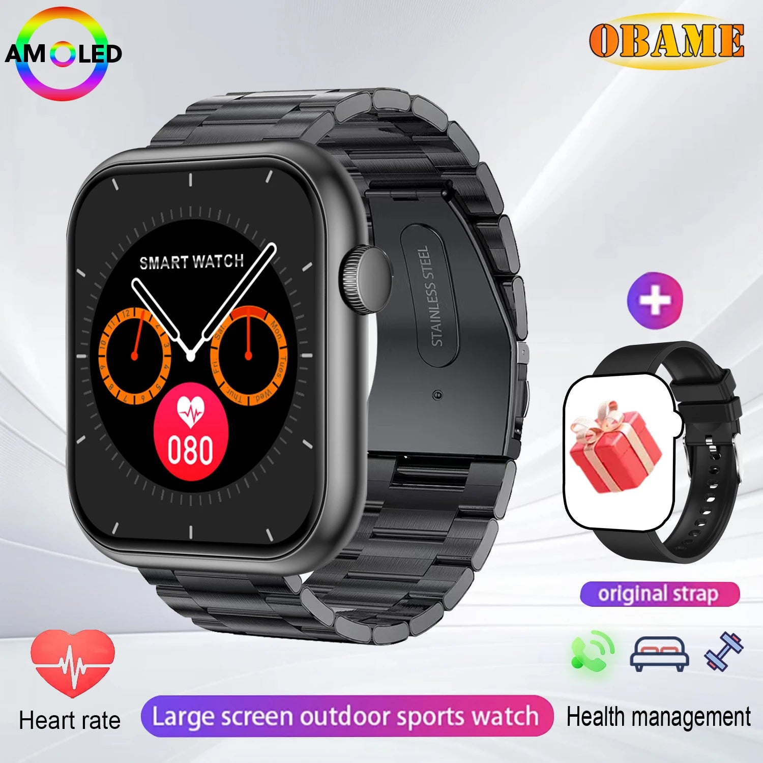 Đồng Hồ Thông Minh 10S AMOLED NFC GPS Chống Nước