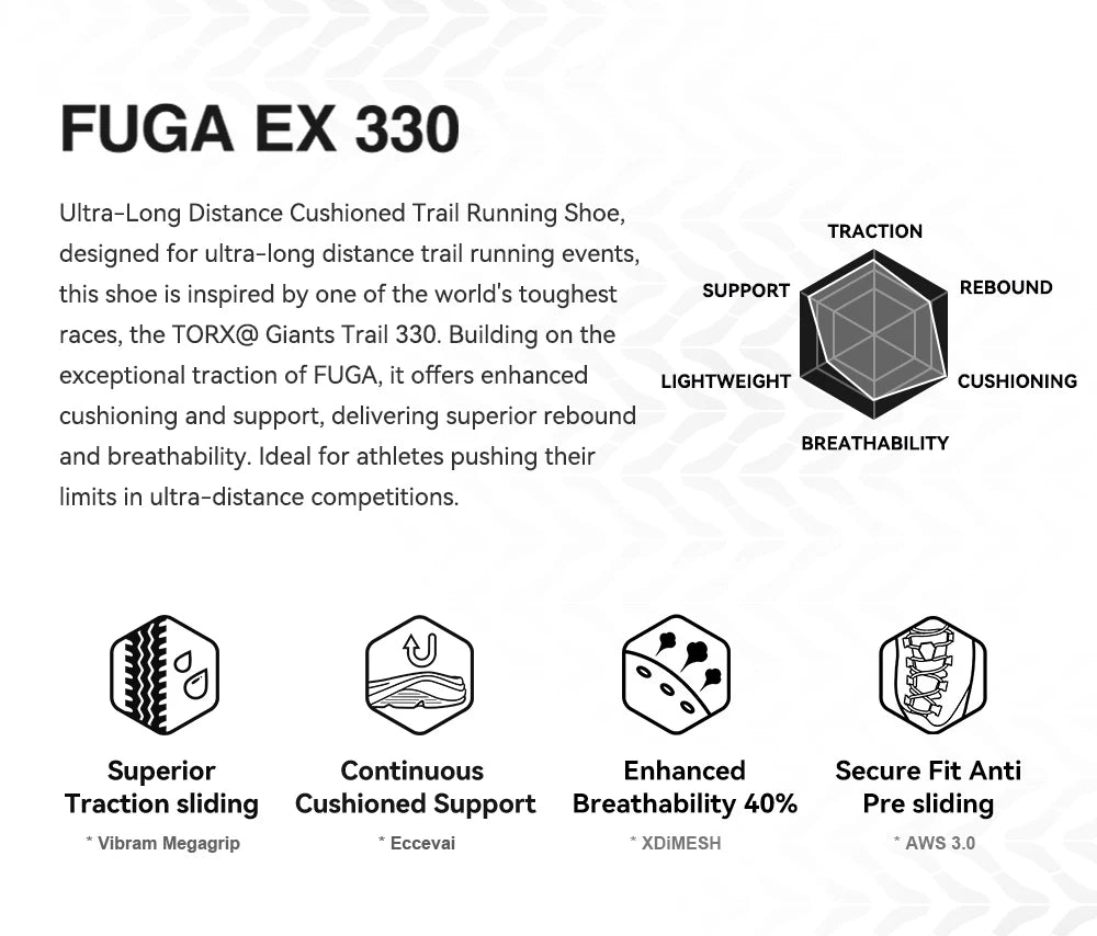 KAILAS Fuga EX330 Trail Running Shoes Breathable Lightweight