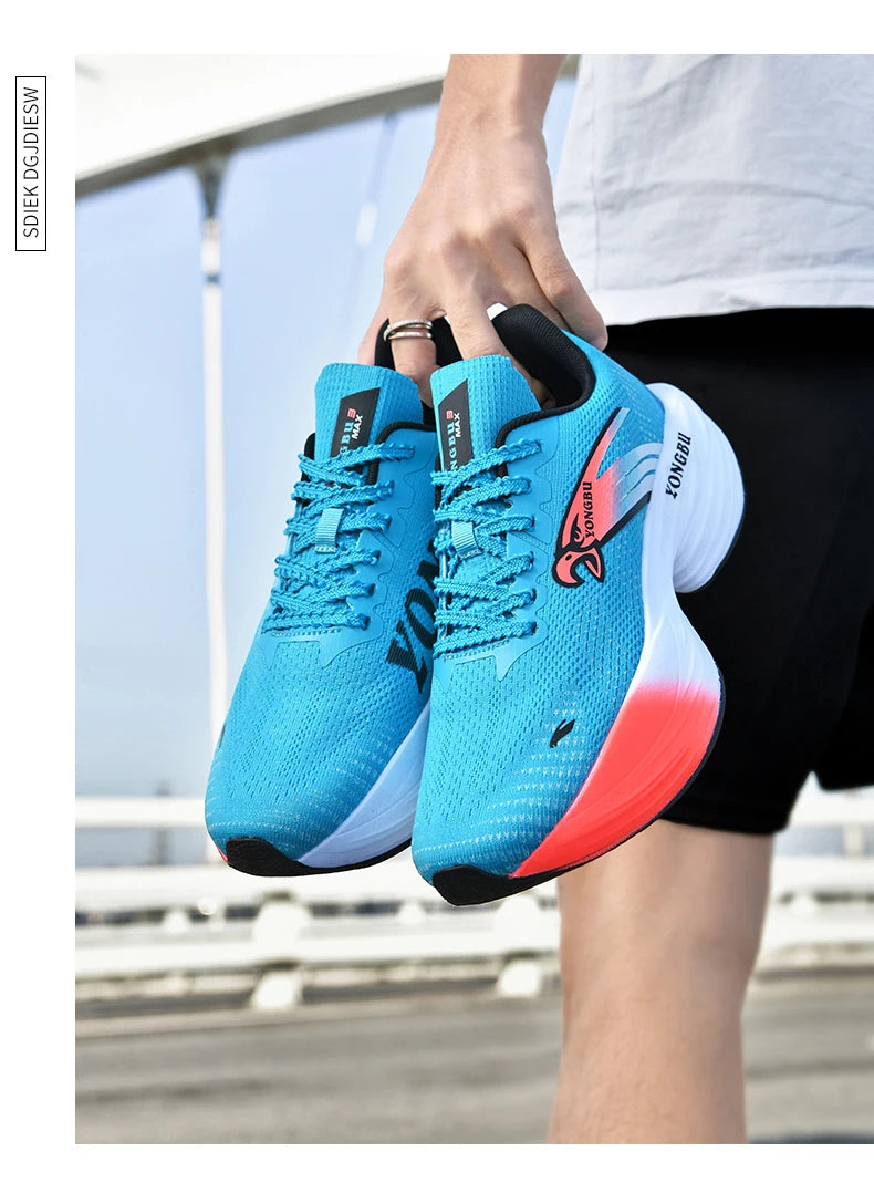 Giày Chạy Bộ Đệm Khí Carbon Nhẹ Êm Chân Chống Trượt