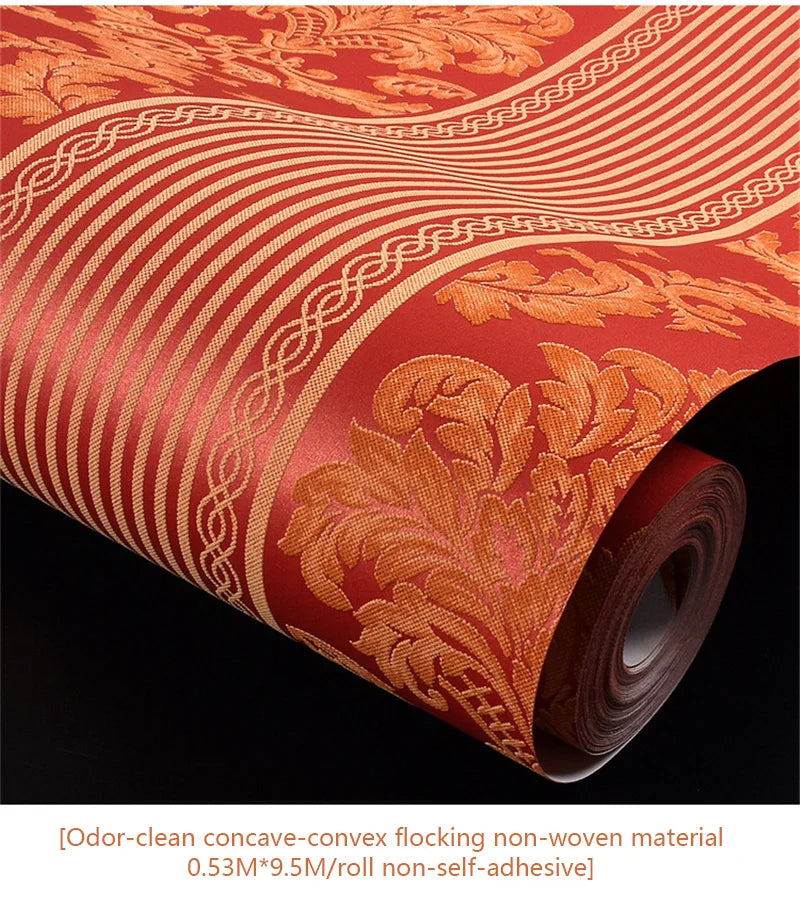 European 3D Wallpaper for Luxury Bedroom &amp; Living Room