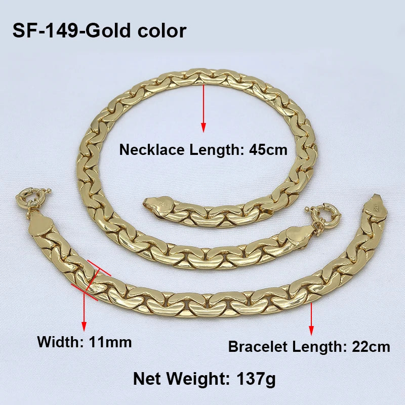 Luxurious Gold Plated Brazilian Jewelry Set for Party