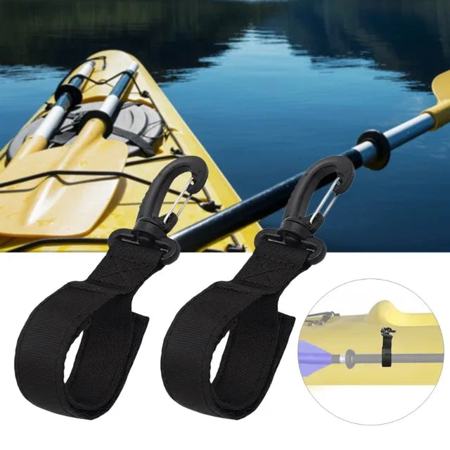 2 Pack Kayak Paddle Holder Webbing Clip for SUP Board Inflatable Boat