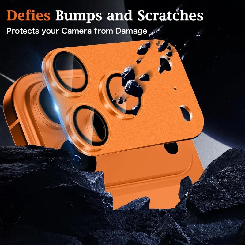 Metal Camera Lens Protector Tempered Glass 9H Hardness Alloy Scratch Proof Camera Cover Impact Protection for IPhone 17 Pro Max