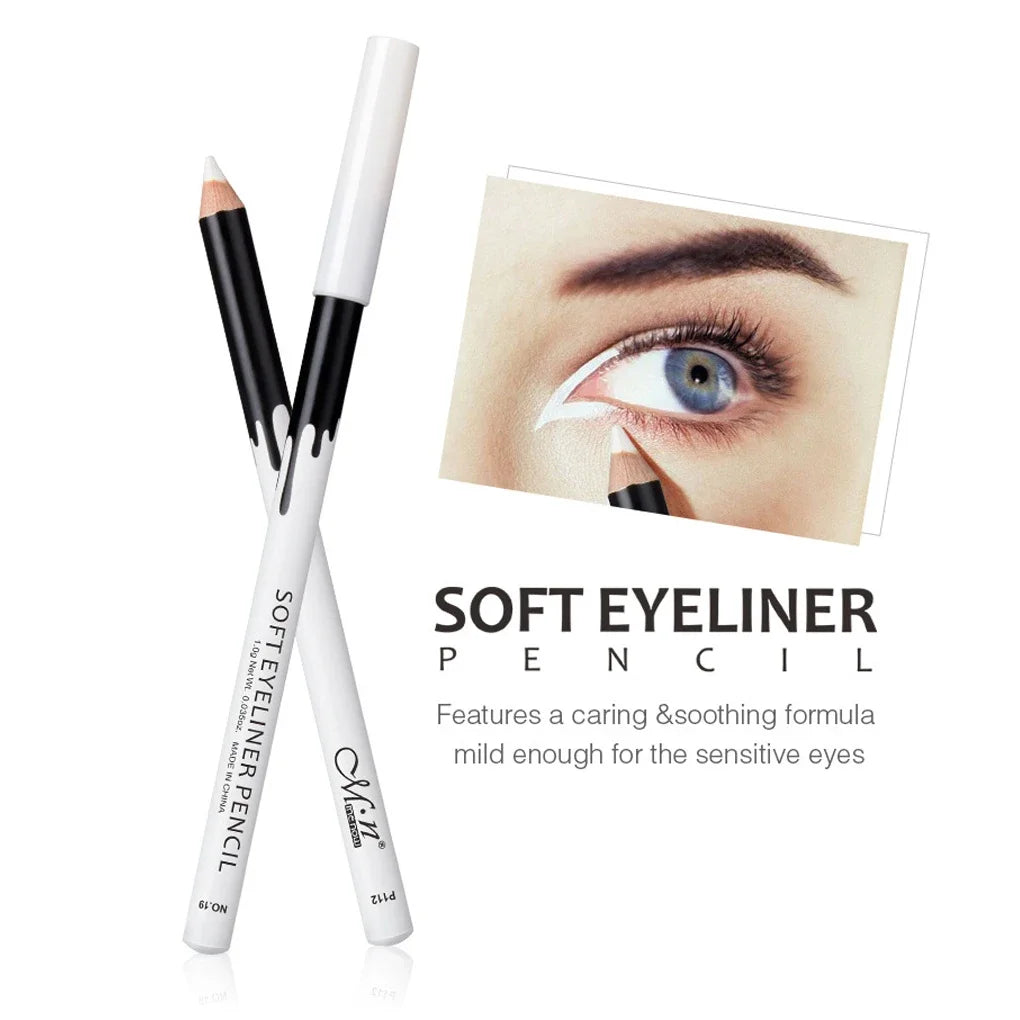 Long-lasting Waterproof Matte White Eyeliner Brightens Eyes