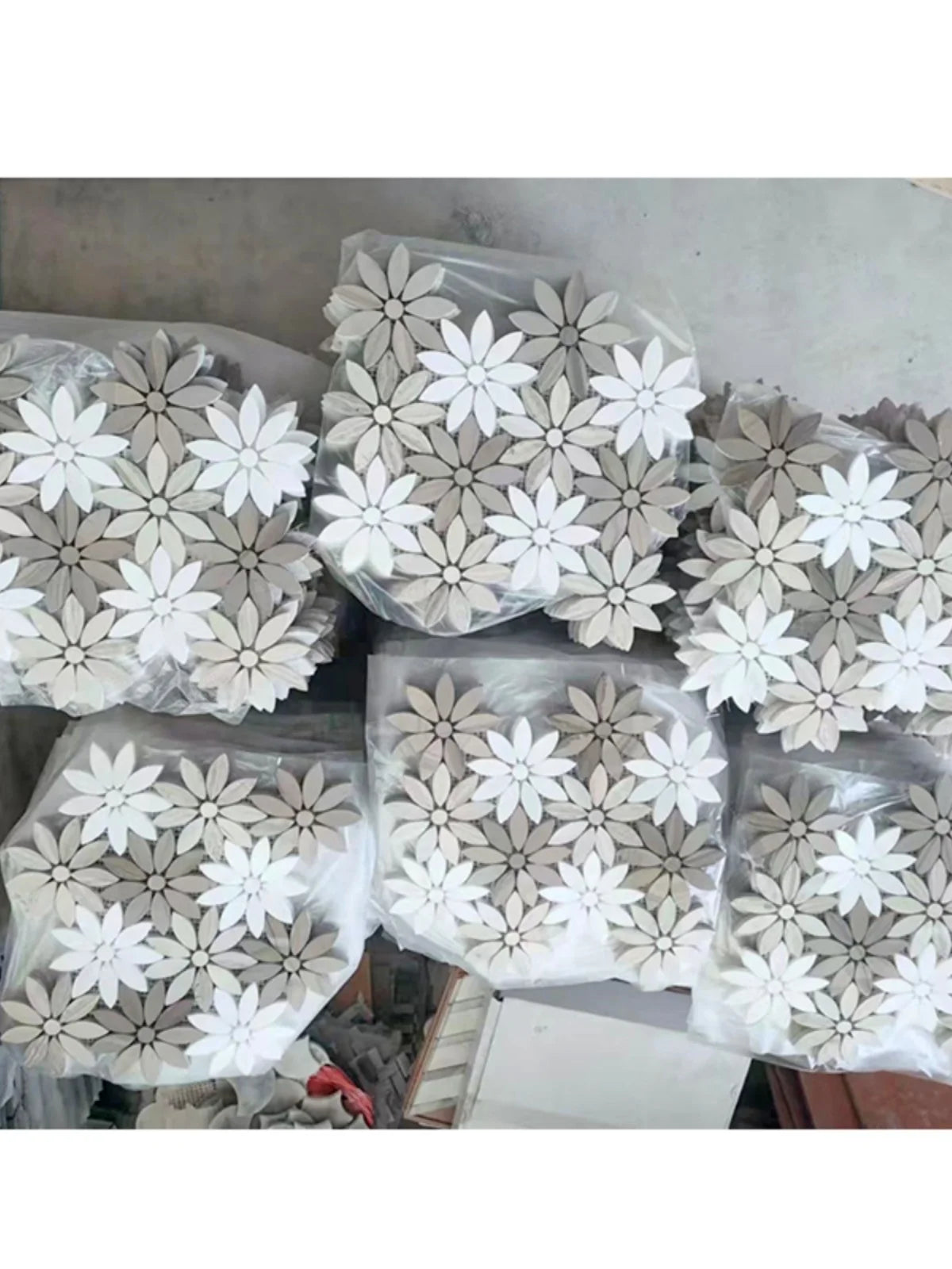 Factory direct sales stone mosaic marble background wall parquet bed and breakfast restaurant kitchen bathroom daisy petal