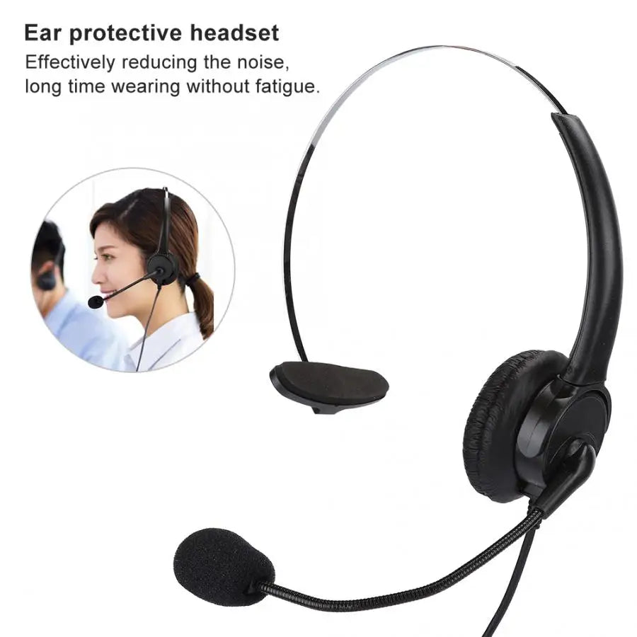 Monaural Telephone Headset With Mic For Home