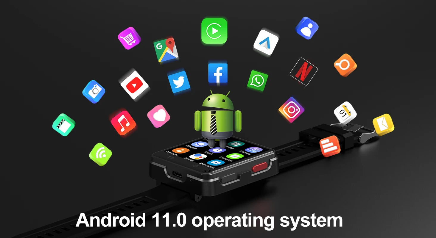 Đồng Hồ Thông Minh 4G Màn Hình Lớn 2.64 Android 11