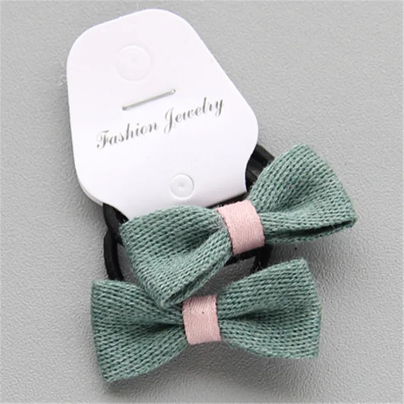 Bộ 2 Dây Buộc Tóc Nơ Xinh Cho Bé Gái